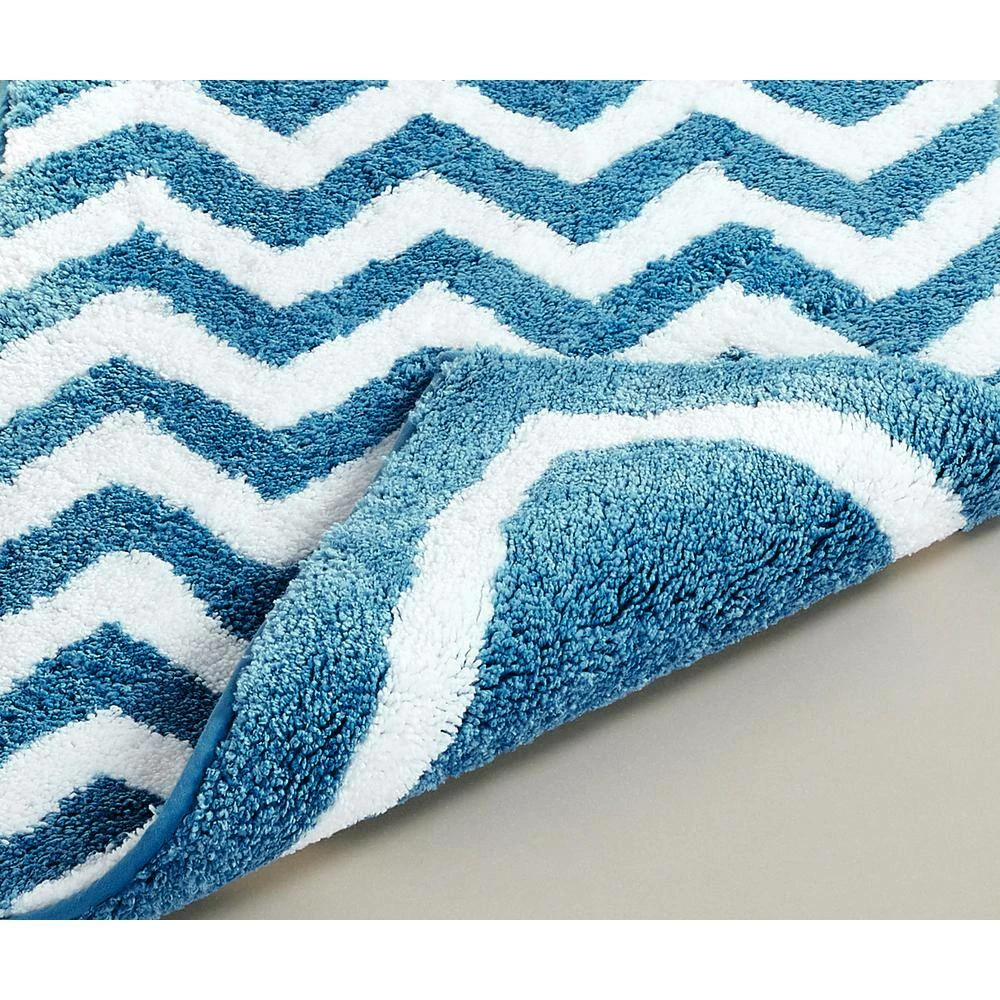 Pegasus Collection 2-Piece Aqua 100% Polyester 17 in. x 24 in., 21 in. x 34 in. Bath Rug Set by Better Trends 4 Pegasus Collection 2-Piece Aqua 100% Polyester 17 in. x 24 in., 21 in. x 34 in. Bath Rug Set by Better Trends - Image 2