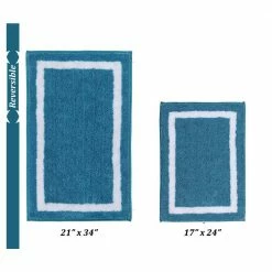 Pegasus Collection 2-Piece Aqua 100% Polyester 17 in. x 24 in., 21 in. x 34 in. Bath Rug Set by Better Trends 10 Pegasus Collection 2-Piece Aqua 100% Polyester 17 in. x 24 in., 21 in. x 34 in. Bath Rug Set by Better Trends -Better Trends Sales Store aqua better trends bathroom rugs bath mats bape2pc1721aq c3 1000
