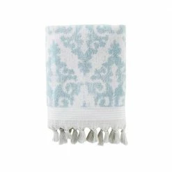 Mirage Fringe Bath Towel Aqua by SKL Home