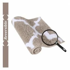 Marrakesh Collection 2-Piece Beige 100% Polyester 17 in. x 24 in., 21 in. x 34 in. Bath Rug Set by Better Trends -Better Trends Sales Store beige better trends bathroom rugs bath mats bama2pc1721be 76 1000