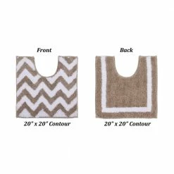 Pegasus Collection 2-Piece Beige100% Polyester 17 in. x 24 in., 20 in. x 20 in. Bath Rug Set by Better Trends -Better Trends Sales Store beige better trends bathroom rugs bath mats bape2pc1720be 1f 1000