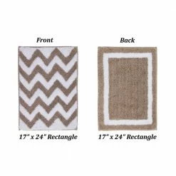Pegasus Collection 2-Piece Beige100% Polyester 17 in. x 24 in., 20 in. x 20 in. Bath Rug Set by Better Trends -Better Trends Sales Store beige better trends bathroom rugs bath mats bape2pc1720be 4f 1000