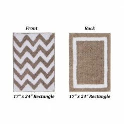 Pegasus Collection 2-Piece Beige100% Polyester 17 in. x 24 in., 17 in. x 24 in. Bath Rug Set by Better Trends -Better Trends Sales Store beige better trends bathroom rugs bath mats bape2pc1724be 4f 1000