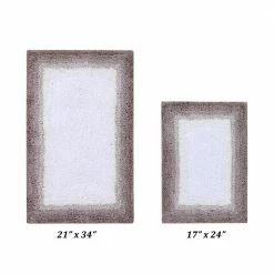 Torrent Collection Beige 17 in. x 24 in., 21 in. x 34 in. 100% Cotton 2 Piece Bath Rug Set by Better Trends