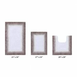 Torrent Collection Beige 17 in. x 24 in., 20 in. x 20 in., 21 in. x 34 in. 100% Cotton 3 Piece Bath Rug Set by Better Trends