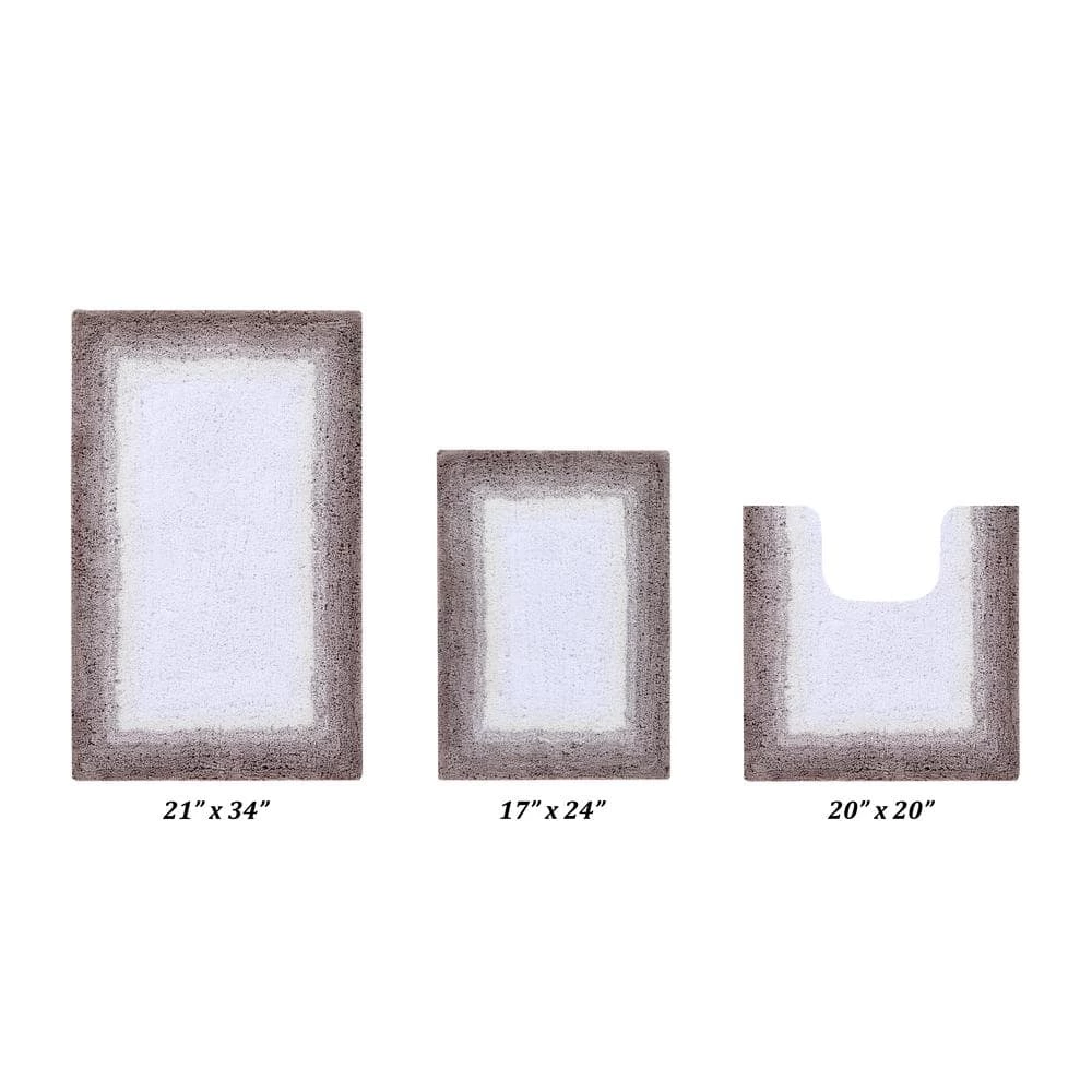 Torrent Collection Beige 17 in. x 24 in., 20 in. x 20 in., 21 in. x 34 in. 100% Cotton 3 Piece Bath Rug Set by Better Trends 3 Torrent Collection Beige 17 in. x 24 in., 20 in. x 20 in., 21 in. x 34 in. 100% Cotton 3 Piece Bath Rug Set by Better Trends