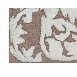 Memory Foam Collection Beige 100% Cotton Medallion Pattern 18" x 54" Rectangle Bath Rug by Better Trends -Better Trends Sales Store beige stripe better trends bathroom rugs bath mats ss bajc011854be 4f 1000