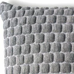 Gray Memory Gel Twin Size Pillow with Stretched Knit Cover by Benjara 9 Gray Memory Gel Twin Size Pillow with Stretched Knit Cover by Benjara -Better Trends Sales Store benjara bed pillows bm235539 1f 1000