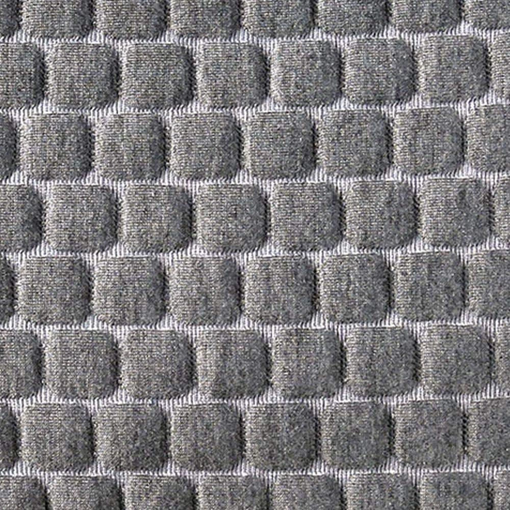 Gray Memory Gel Twin Size Pillow with Stretched Knit Cover by Benjara 3 Gray Memory Gel Twin Size Pillow with Stretched Knit Cover by Benjara - Image 2