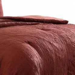 Alice 5- Piece Red Textured Microfiber Queen Comforter Set by Benjara -Better Trends Sales Store benjara bedding sets bm277112 1f 1000