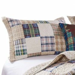 Cari 5-Piece Multi-Color Traditional Plaid Pattern Cotton Full Quilt Set by Benjara -Better Trends Sales Store benjara bedding sets bm280432 4f 1000