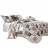 Cari 5-Piece Multi-Color Traditional Plaid Pattern Cotton Full Quilt Set by Benjara -Better Trends Sales Store benjara bedding sets bm280432 64 1000