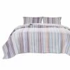 Ysa 3-Piece Multi-Color Pastel Striped Soft Cotton King Quilt Set by Benjara 2 Ysa 3-Piece Multi-Color Pastel Striped Soft Cotton King Quilt Set by Benjara -Better Trends Sales Store benjara bedding sets bm280436 64 1000