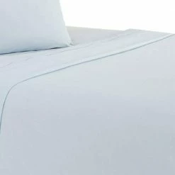 Matt 4-Piece Light Blue Solid Soft Organic Cotton Full Bed Sheet Set by Benjara -Better Trends Sales Store benjara sheet sets bm276821 1f 1000
