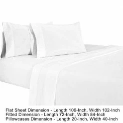 Matt 4-Piece White Solid Soft Organic Cotton California King Bed Sheet Set by Benjara 12 Matt 4-Piece White Solid Soft Organic Cotton California King Bed Sheet Set by Benjara -Better Trends Sales Store benjara sheet sets bm276835 44 1000
