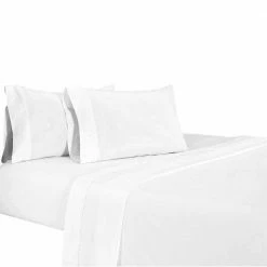 Matt 4- Piece White Soft Organic Cotton Full Bed Sheet Set by Benjara -Better Trends Sales Store benjara sheet sets bm276836 31 1000