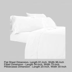 Minka 6-Piece White Solid Antimicrobial Microfiber Full Bed Sheet Set by Benjara -Better Trends Sales Store benjara sheet sets bm276841 44 1000