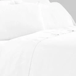 Minka 6-Piece White Solid Antimicrobial Microfiber Full Bed Sheet Set by Benjara -Better Trends Sales Store benjara sheet sets bm276841 4f 1000