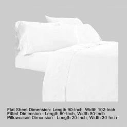 Minka 6- Piece White Soft Antimicrobial Microfiber Queen Bed Sheet Set by Benjara -Better Trends Sales Store benjara sheet sets bm276842 44 1000