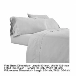 Minka 6-Piece Gray Solid Soft Antimicrobial Microfiber Queen Bed Sheet Set by Benjara -Better Trends Sales Store benjara sheet sets bm276847 44 1000