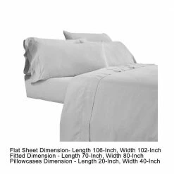 Minka 6-Piece Gray Solid Soft Antimicrobial Microfiber King Bed Sheet Set by Benjara -Better Trends Sales Store benjara sheet sets bm276848 44 1000