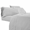 Minka 6-Piece Gray Solid Soft Antimicrobial Microfiber King Bed Sheet Set by Benjara