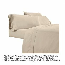 Minka 6-Piece Beige Solid Antimicrobial Microfiber Full Bed Sheet Set by Benjara 15 Minka 6-Piece Beige Solid Antimicrobial Microfiber Full Bed Sheet Set by Benjara -Better Trends Sales Store benjara sheet sets bm276851 44 1000