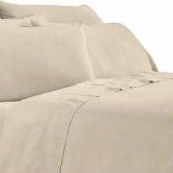 Minka 6-Piece Beige Solid Antimicrobial Microfiber Full Bed Sheet Set by Benjara 13 Minka 6-Piece Beige Solid Antimicrobial Microfiber Full Bed Sheet Set by Benjara -Better Trends Sales Store benjara sheet sets bm276851 4f 1000