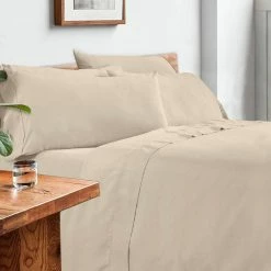 Minka 6-Piece Beige Solid Antimicrobial Microfiber Full Bed Sheet Set by Benjara 16 Minka 6-Piece Beige Solid Antimicrobial Microfiber Full Bed Sheet Set by Benjara -Better Trends Sales Store benjara sheet sets bm276851 fa 1000