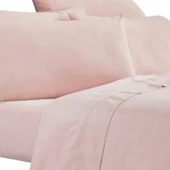 Minka 6-Piece Pink Solid Antimicrobial Microfiber California King Bed Sheet Set by Benjara 10 Minka 6-Piece Pink Solid Antimicrobial Microfiber California King Bed Sheet Set by Benjara -Better Trends Sales Store benjara sheet sets bm276859 4f 1000