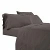 Minka 6-Piece Dark Brown Solid Soft Antimicrobial Microfiber Full Bed Sheet Set by Benjara