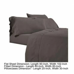Minka 6-Piece Dark Brown Solid Soft Antimicrobial Microfiber Queen Bed Sheet Set by Benjara -Better Trends Sales Store benjara sheet sets bm276872 44 1000
