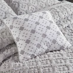 Charleston Collection 4-Piece Grey Queen 100% Cotton Bedspread Set by Better Trends -Better Trends Sales Store better trends bedding sets bsch4pqugry 1f 1000