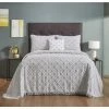 Charleston Collection 4-Piece Grey Queen 100% Cotton Bedspread Set by Better Trends 1 Charleston Collection 4-Piece Grey Queen 100% Cotton Bedspread Set by Better Trends -Better Trends Sales Store better trends bedding sets bsch4pqugry 64 1000