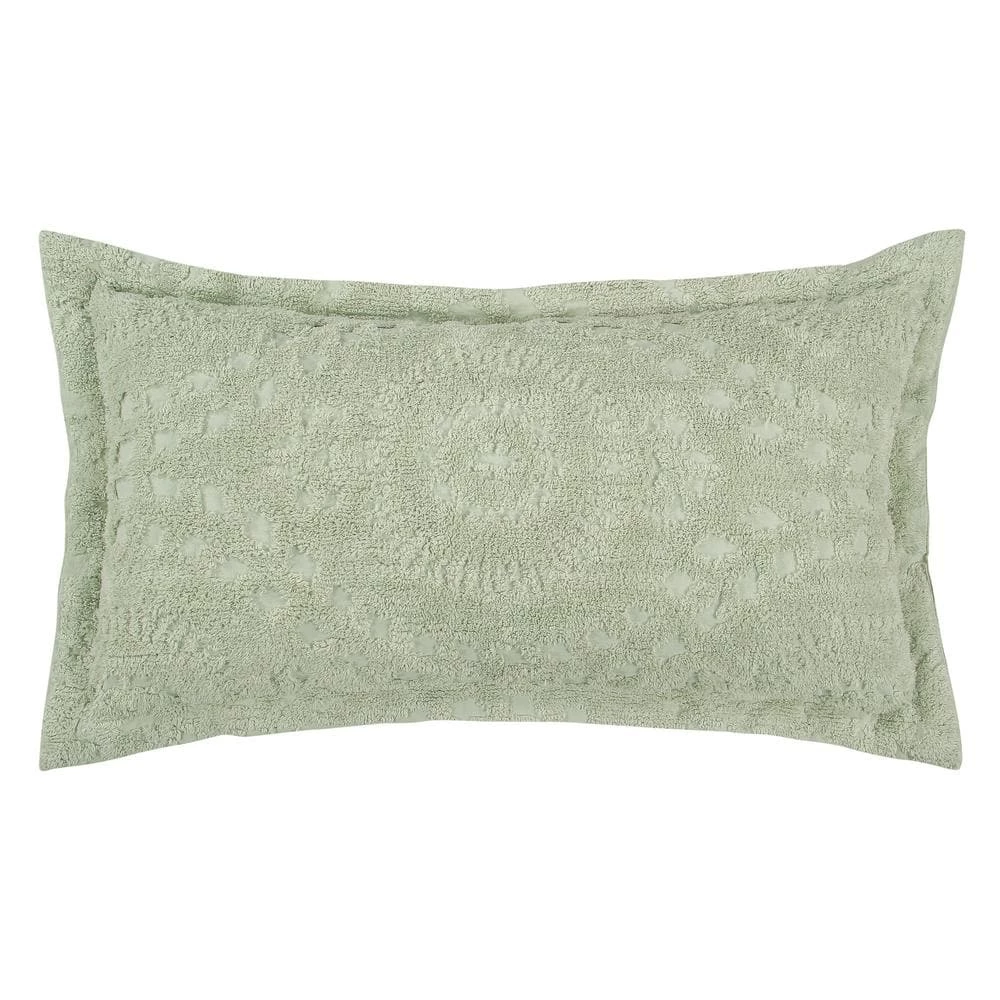 Rio 3-Piece 100% Cotton Tufted Sage King Floral Design Bedspread Set by Better Trends 4 Rio 3-Piece 100% Cotton Tufted Sage King Floral Design Bedspread Set by Better Trends - Image 3