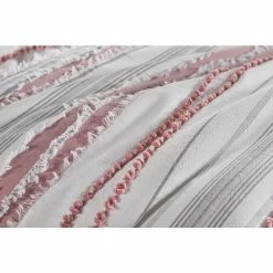 Diana Stripe 3-Piece Blush Queen Striped Design 100% Cotton Comforter Set by Better Trends 11 Diana Stripe 3-Piece Blush Queen Striped Design 100% Cotton Comforter Set by Better Trends -Better Trends Sales Store better trends bedding sets codiqubl 44 1000