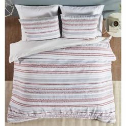 Diana Stripe 3-Piece Blush Queen Striped Design 100% Cotton Comforter Set by Better Trends 9 Diana Stripe 3-Piece Blush Queen Striped Design 100% Cotton Comforter Set by Better Trends -Better Trends Sales Store better trends bedding sets codiqubl 4f 1000