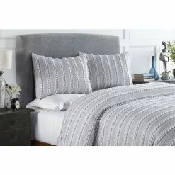 Angelique Comforter Tufted Unique Luxurious Soft Plush Chenille Machine Washable 2-Piece Gray Cotton Twin Set by Better Trends -Better Trends Sales Store better trends bedding sets quantwgr 1f 1000