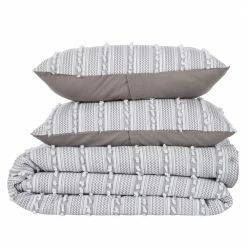 Angelique Comforter Tufted Unique Luxurious Soft Plush Chenille Machine Washable 2-Piece Gray Cotton Twin Set by Better Trends -Better Trends Sales Store better trends bedding sets quantwgr 44 1000