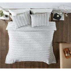 Angelique Comforter Tufted Unique Luxurious Soft Plush Chenille Machine Washable 2-Piece Gray Cotton Twin Set by Better Trends -Better Trends Sales Store better trends bedding sets quantwgr 4f 1000