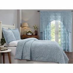 Wedding Ring Comforter 2-Piece Blue Twin 100% Cotton Tufted Unique Luxurious Soft Plush Chenille Comforter Set by Better Trends 10 Wedding Ring Comforter 2-Piece Blue Twin 100% Cotton Tufted Unique Luxurious Soft Plush Chenille Comforter Set by Better Trends -Better Trends Sales Store better trends bedding sets qudwr6890bl c3 1000