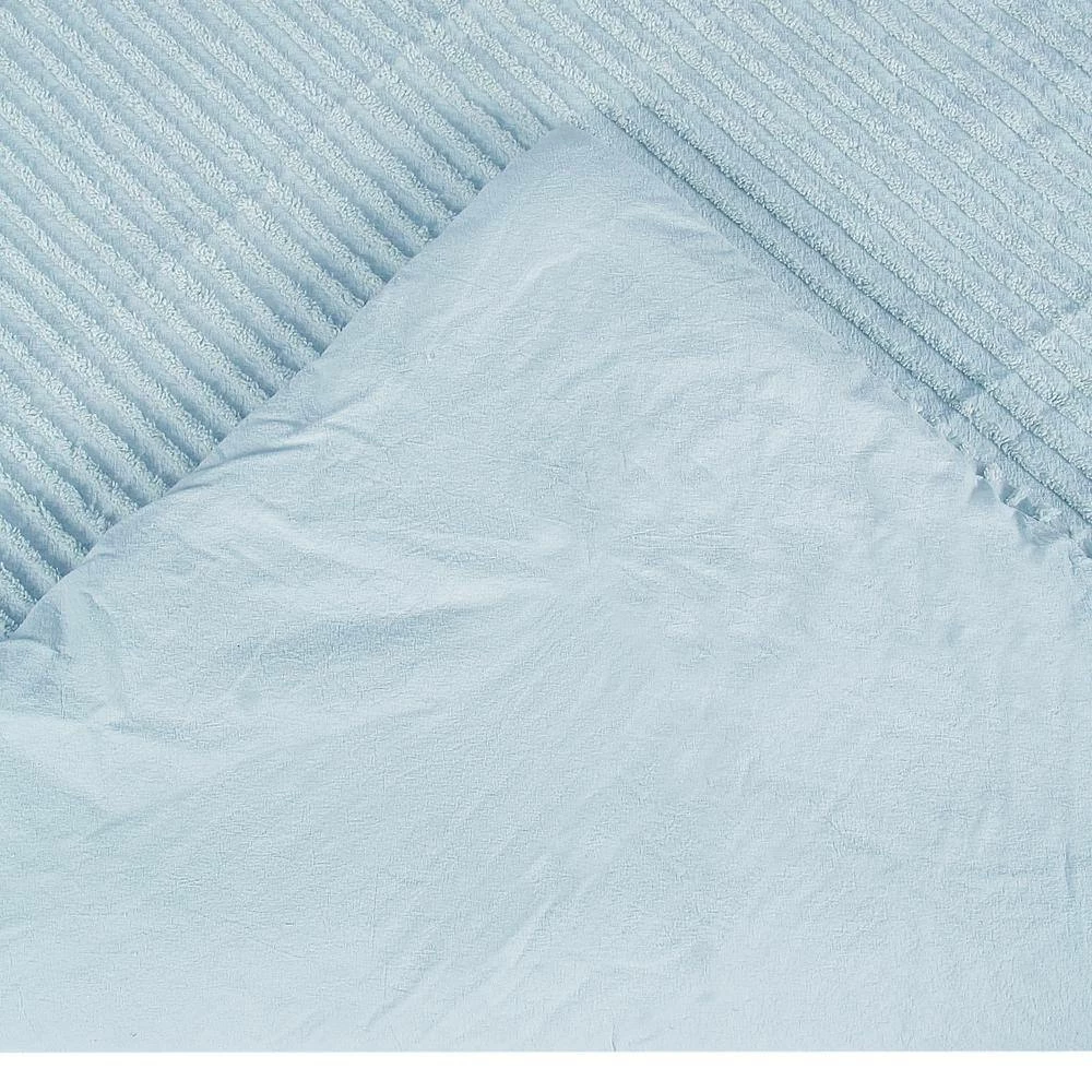 Julian Comforter 2-Piece Blue Twin 100% Cotton Tufted Chenille Solid Stripes Design Comforter Set by Better Trends 4 Julian Comforter 2-Piece Blue Twin 100% Cotton Tufted Chenille Solid Stripes Design Comforter Set by Better Trends - Image 2