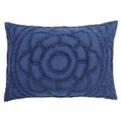 Cleo Comforter 3-Piece Floral Design Navy Full/Queen 100% Cotton Tufted Chenille Comforter Set by Better Trends -Better Trends Sales Store better trends bedding sets ss quclqfnv 4f 1000