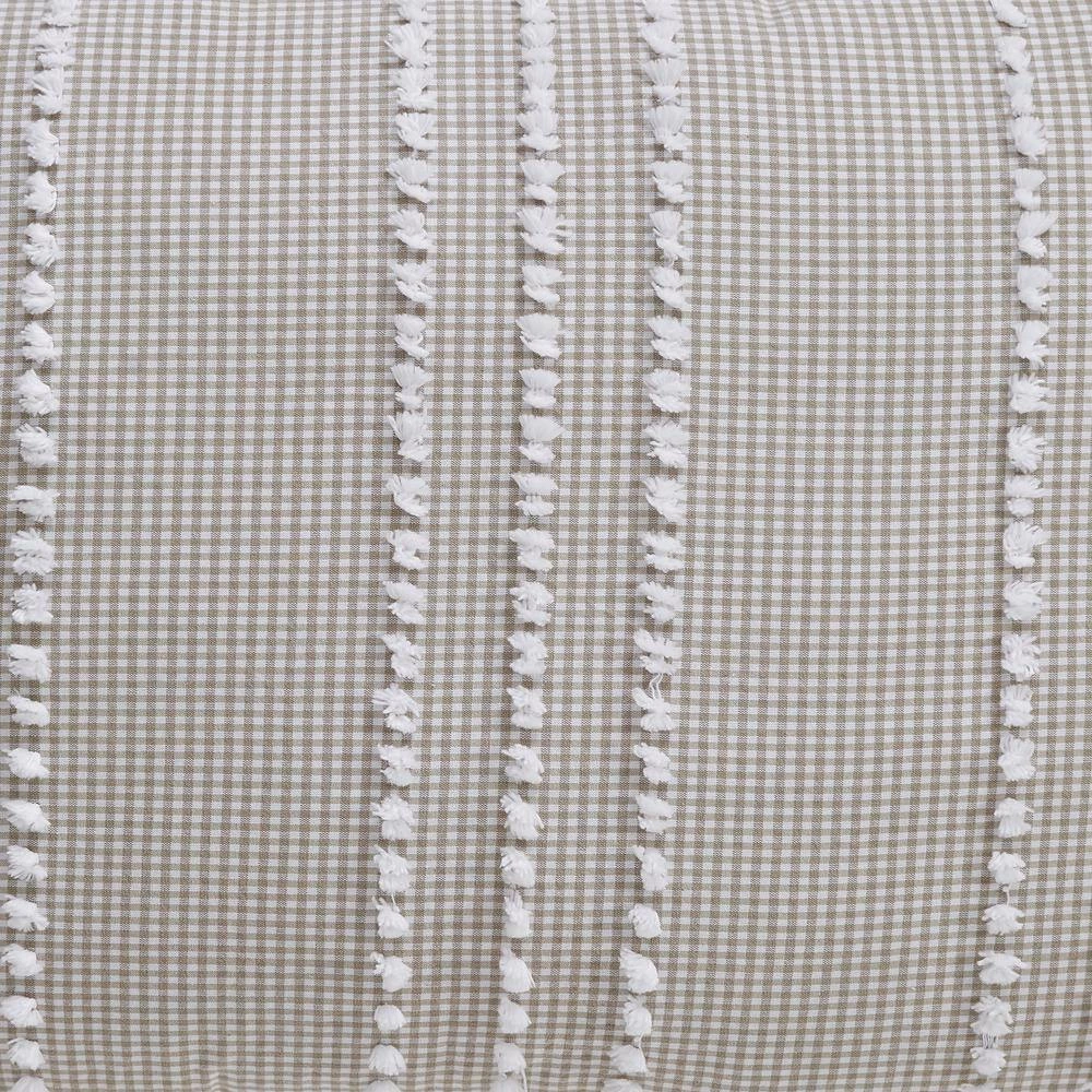 Winston Comforter 2-Piece Taupe Twin 100% Cotton Tufted Chenille Stripes Design Comforter Set by Better Trends 7 Winston Comforter 2-Piece Taupe Twin 100% Cotton Tufted Chenille Stripes Design Comforter Set by Better Trends - Image 5