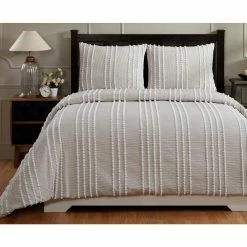 Winston Comforter 2-Piece Taupe Twin 100% Cotton Tufted Chenille Stripes Design Comforter Set by Better Trends 13 Winston Comforter 2-Piece Taupe Twin 100% Cotton Tufted Chenille Stripes Design Comforter Set by Better Trends -Better Trends Sales Store better trends bedding sets ss quwitwtu 31 1000