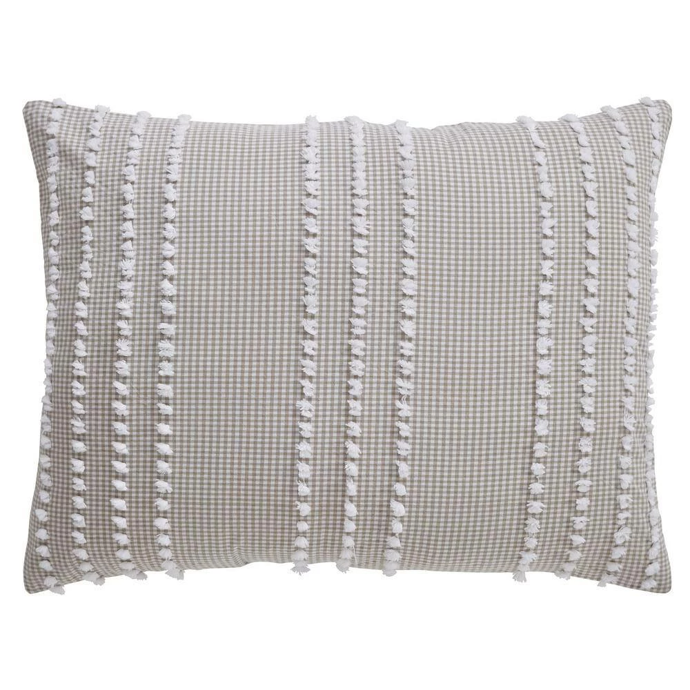 Winston Comforter 2-Piece Taupe Twin 100% Cotton Tufted Chenille Stripes Design Comforter Set by Better Trends 6 Winston Comforter 2-Piece Taupe Twin 100% Cotton Tufted Chenille Stripes Design Comforter Set by Better Trends - Image 4