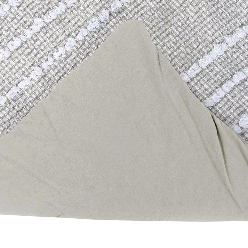 Winston Comforter 2-Piece Taupe Twin 100% Cotton Tufted Chenille Stripes Design Comforter Set by Better Trends 4 Winston Comforter 2-Piece Taupe Twin 100% Cotton Tufted Chenille Stripes Design Comforter Set by Better Trends - Image 2