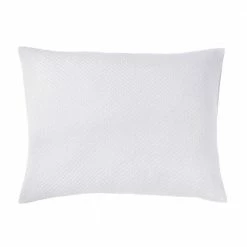 Sophia Collection in Diamond Design White Standard Cotton Blend Matelasse Weave Sham by Better Trends