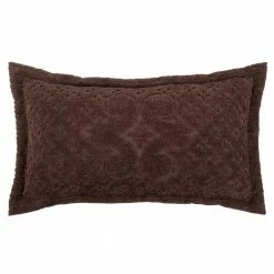 Ashton Collection in Medallion Design Chocolate King 100% Cotton Tufted Chenille Sham by Better Trends