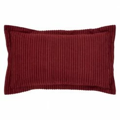 Julian Collection in Solid Stripes Design Burgundy King 100% Cotton Tufted Chenille Sham by Better Trends